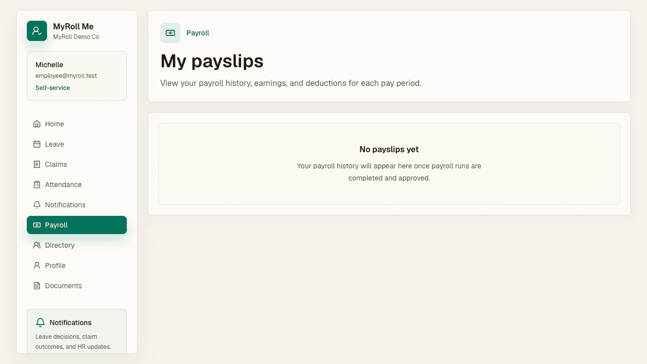 View your own payslips and deductions